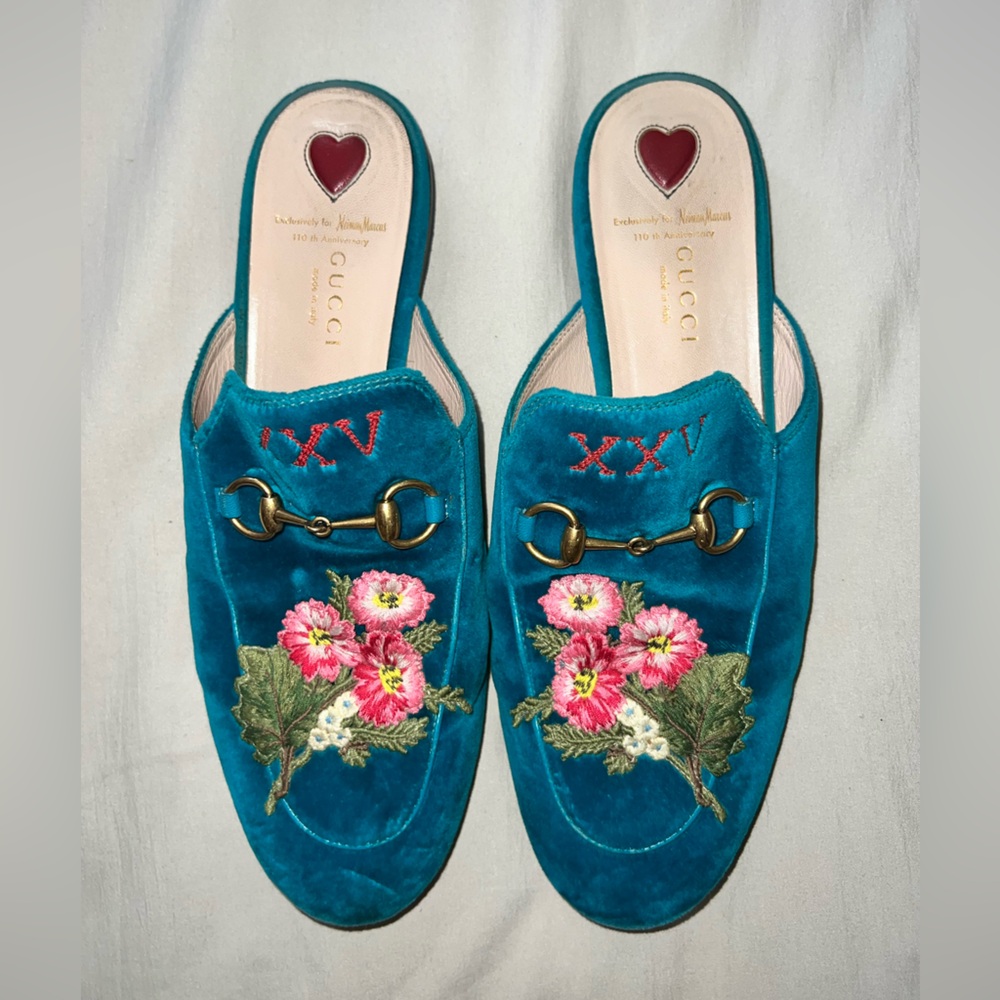 Gucci velour mules